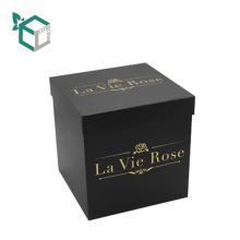 Foil Stamping Round Or Square Cardboard Luxury Rose Box with Lid